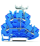 Double-deck terminal block; 4-conductor through terminal block; N; with marker carrier; for Ex e II and Ex i applications; internal commoning; conductor entry with violet marking; for DIN-rail 35 x 15 and 35 x 7.5; 2.5 mm²; Push-in CAGE CLAMP®; 2,50 mm²; 