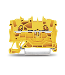 2-conductor through terminal block; 1.5 mm²; suitable for Ex e II applications; side and center marking; for DIN-rail 35 x 15 and 35 x 7.5; Push-in CAGE CLAMP®; 1,50 mm²; yellow