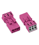 Plug; 3-pole; 1,50 mm²; pink