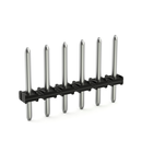 Solder pin strip; 1.0 mm Ø solder pin; straight; Pin spacing 3.5 mm; 10-pole; black