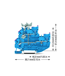 2-conductor/2-pin, double-deck carrier terminal block; 2-conductor/2-pin through terminal block; N; internal commoning; suitable for Ex nA applications; conductor entry with violet marking; for DIN-rail 35 x 15 and 35 x 7.5; 2.5 mm²; Push-in CAGE CLAMP®; 