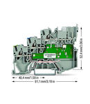 3-conductor actuator supply terminal block; LED (yellow); for PNP-(high-side) switching actuators; with ground contact; with pluggable signal level; 1 mm²; Push-in CAGE CLAMP®; 1,00 mm²; gray