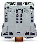 2-conductor through terminal block; 50 mm²; lateral marker slots; only for DIN 35 x 15 rail; POWER CAGE CLAMP; 50,00 mm²; gray