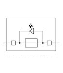 Fuse plug; with pull-tab; for miniature metric fuses 5 x 20 mm and 5 x 25 mm; with LED indicator; 24 V AC/DC; 6 mm wide; gray