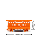 Suport sina Din pentru cleme Wago seria  221  - 4 mm²; for DIN-35 rail mounting/screw mounting; orange