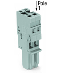 1-conductor female plug; 4 mm²; 2-pole; 4,00 mm²; gray