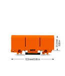 Suport sina omega pentru clemele  2273 Series; for DIN-35 rail mounting/screw mounting; orange