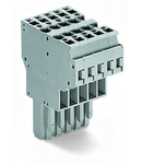 2-conductor female connector; 4 mm²; 5-pole; 4,00 mm²; gray