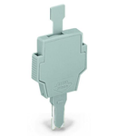 Fuse plug; with pull-tab; for miniature metric fuses 5 x 20 mm and 5 x 25 mm; without blown fuse indication; 6 mm wide; gray