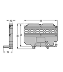 Multi mounting adapter; for male and female connectors with snap-in mounting feet