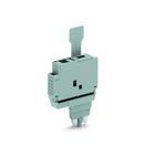 Fuse plug; with pull-tab; for miniature metric fuses 5 x 20 mm and 5 x 25 mm; without blown fuse indication; 6.1 mm wide; gray