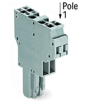 2-conductor female connector; 4 mm²; 4-pole; 4,00 mm²; gray