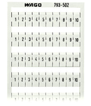 WMB marking card; as card; MARKED; 1 ... 10 (10x); not stretchable; Horizontal marking; snap-on type; white