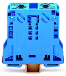 2-conductor through terminal block; 50 mm²; lateral marker slots; only for DIN 35 x 15 rail; POWER CAGE CLAMP; 50,00 mm²; blue