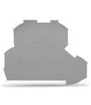 End and intermediate plate; 0.8 mm thick; gray