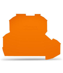 End and intermediate plate; 0.8 mm thick; orange