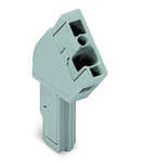 1-conductor female plug; angled; 4 mm²; 3-pole; 4,00 mm²; gray