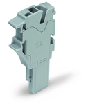 Start module for 1-conductor female connector; with integrated end plate; 2.5 mm²; 1-pole; 2,50 mm²; gray