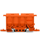 Mounting carrier; 222 Series; for DIN-35 rail mounting/screw mounting; orange