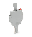 Fuse plug; with pull-tab; for miniature metric fuses 5 x 20 mm and 5 x 25 mm; with blown fuse indication by neon lamp; 230 V; 6 mm wide; gray