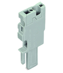 Start module for 1-conductor female connector; with integrated end plate; 4 mm²; 1-pole; 4,00 mm²; gray