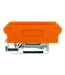 Terminal block for pluggable modules; 6-pole; with 4-conductor terminal blocks; with orange separator; for DIN-rail 35 x 15 and 35 x 7.5; 2.5 mm²; CAGE CLAMP®; 2,50 mm²; gray