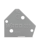 End plate; 1 mm thick; snap-fit type