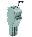 1-conductor female plug; 1.5 mm²; 4-pole; 1,50 mm²; gray