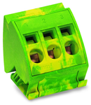 Ground busbar terminal block; for (10 x 3) mm busbars; 3-pole; 16 mm²; CAGE CLAMP®; 16,00 mm²; green-yellow