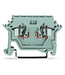 2-conductor carrier terminal block; for DIN-rail 35 x 15 and 35 x 7.5; 2.5 mm²; CAGE CLAMP®; 2,50 mm²; gray