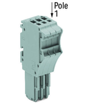 1-conductor female plug; 1.5 mm²; 10-pole; 1,50 mm²; gray