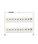 WMB marking card; as card; MARKED; 1 ... 10 (10x); not stretchable; Vertical marking; snap-on type; white