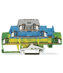 Triple-deck terminal block; for DIN-rail 35 x 15 and 35 x 7.5; 2.5 mm²; CAGE CLAMP®; 2,50 mm²; green-yellow/blue/gray