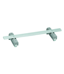 Carrier with 2 grounding feet; parallel to carrier rail; 125 mm long; Cu 10 mm x 3 mm