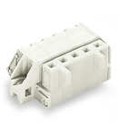 1-conductor female plug; angled; 100% protected against mismating; clamping collar; 2.5 mm²; Pin spacing 5 mm; 16-pole; 2,50 mm²; light gray
