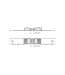 Board-to-Board Link; Pin spacing 4 mm; 4-pole; Length: 28 mm; white