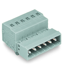 1-conductor male connector; Snap-in mounting feet; 2.5 mm²; Pin spacing 5 mm; 7-pole; 2,50 mm²; gray