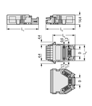 Strain relief housing; light gray