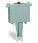 Component plug; for carrier terminal blocks; 1-pole; LED (red); 24 VDC; 5 mm wide; gray