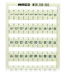 WSB marking card; as card; MARKED; 1 ... 50 (2x); not stretchable; Vertical marking; snap-on type; white