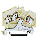 3-conductor shield terminal block; 2.5 mm²; center marking; for DIN-rail 35 x 15 and 35 x 7.5; CAGE CLAMP®; 2,50 mm²; white