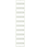 WMB marking card; as card; MARKED; 1 ... 10 (10x); Horizontal marking; snap-on type; white