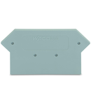 End and intermediate plate; 2.5 mm thick; gray