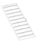 WMB marking card; as card; MARKED; L1, L2, L3, N, PE, L1, L2, L3, N, PE (10x); stretchable 5 - 5.2 mm; Horizontal marking; snap-on type; white