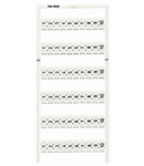 WMB marking card; as card; MARKED; 1 ... 10 (10x); stretchable 5 - 5.2 mm; Vertical marking; snap-on type; white