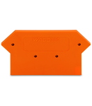 End and intermediate plate; 2.5 mm thick; orange