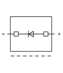 Component plug; for carrier terminal blocks; 2-pole; with diode 1N4007; 5.2 mm wide; Operating temperature 85°C max.; gray