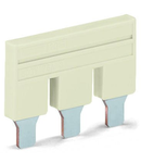 Push-in type jumper bar; insulated; 4-way; Nominal current 76 A; light gray