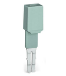 Test plug adapter; 8.3 mm wide; for 4 mm Ø test plugs; suitable for 1.5 mm² - 10 mm² tbs; gray