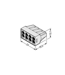 PUSH WIRE® connector for junction boxes; for solid and stranded conductors; for Ex applications; max. 2.5 mm²; 8-conductor; light gray housing; light gray cover; Surrounding air temperature: max 60°C; 2,50 mm²